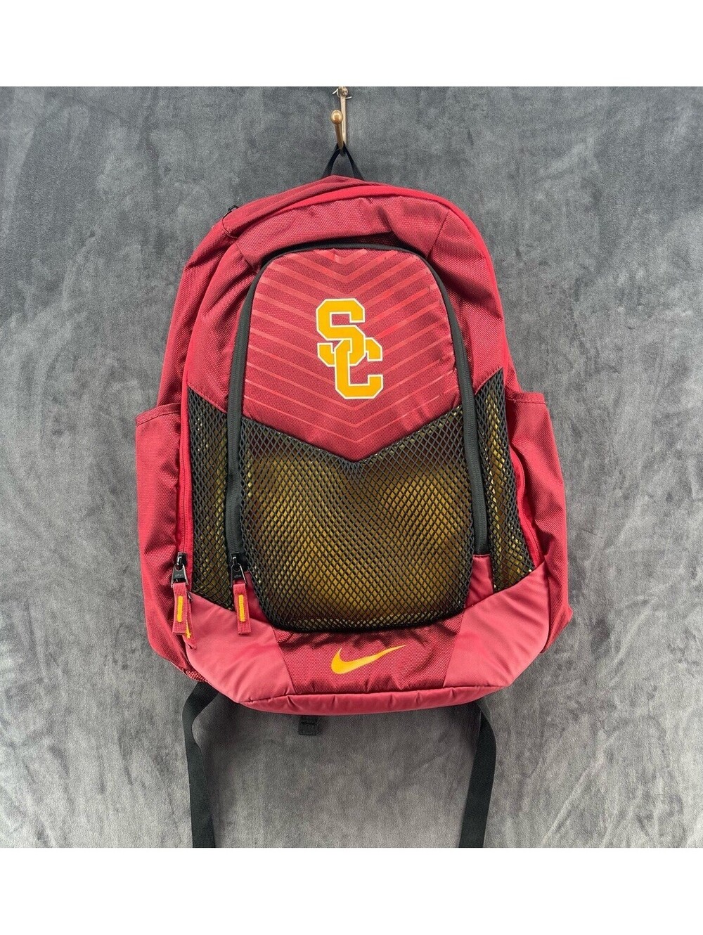 Nike Max Air USC Trojans Backpack Red Gold Black School Laptop Sports Bag